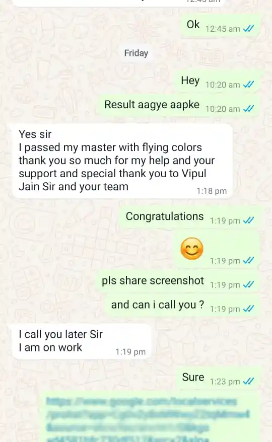 Student getting 75 marks on dissertation